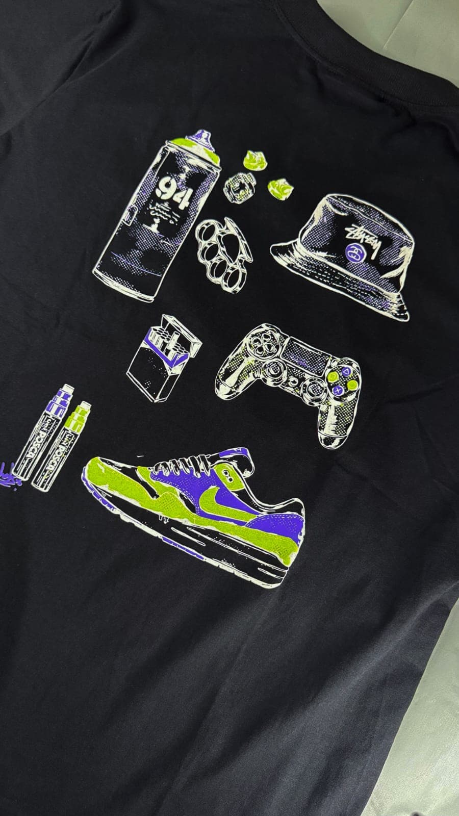 Camisa Streetwear NK X STUSSY BLACK - Imagem 1
